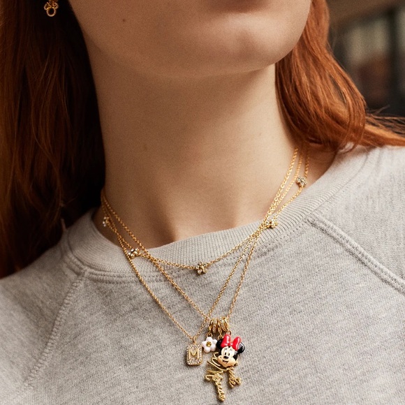 BaubleBar Disney Minnie Mouse Cluster Charm Necklace NWT - Picture 2 of 5